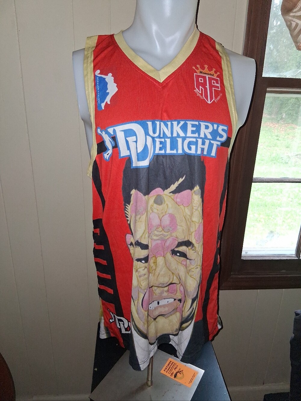Dunker's Delight Mike Tyson Red Graphic Basketball Jersey